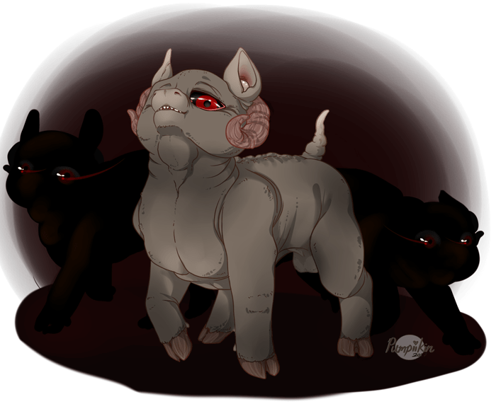 48010 - artist_pumpiikin author_king_c author_the_enygma commission commission_The_Enygma commissions fluffies fluffy fluffy_monster horns horrorbox safe stallion the_enygma
