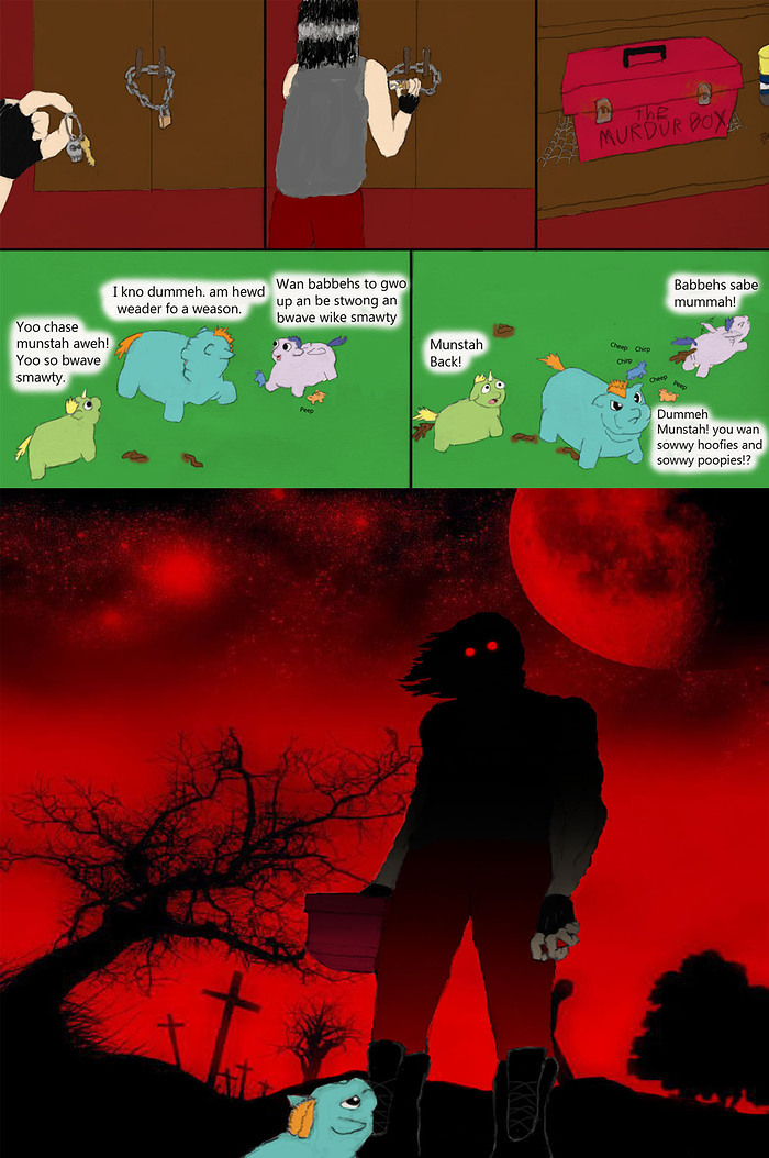 mortis goes outside page 3 and 4
