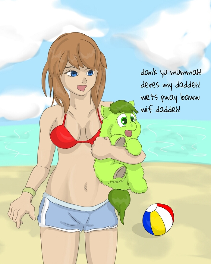 27209 - artist_carpdime ball beach girl hugbox human little_avocado lost ocean outdoors pet play safe sand sexy sexy_girls_and_fluffies sexy_girls_and_fluffies_week_part_deux who_am_nice_wady woman