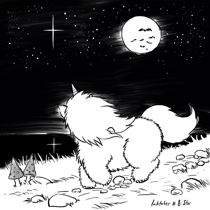 52030 - alicorn artist_fluffus inktober moon night safe star water