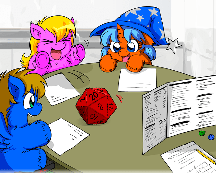fluffies playing DnD
