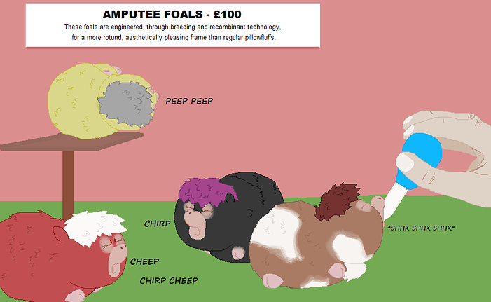 Wolfram Sparks Amputee foals