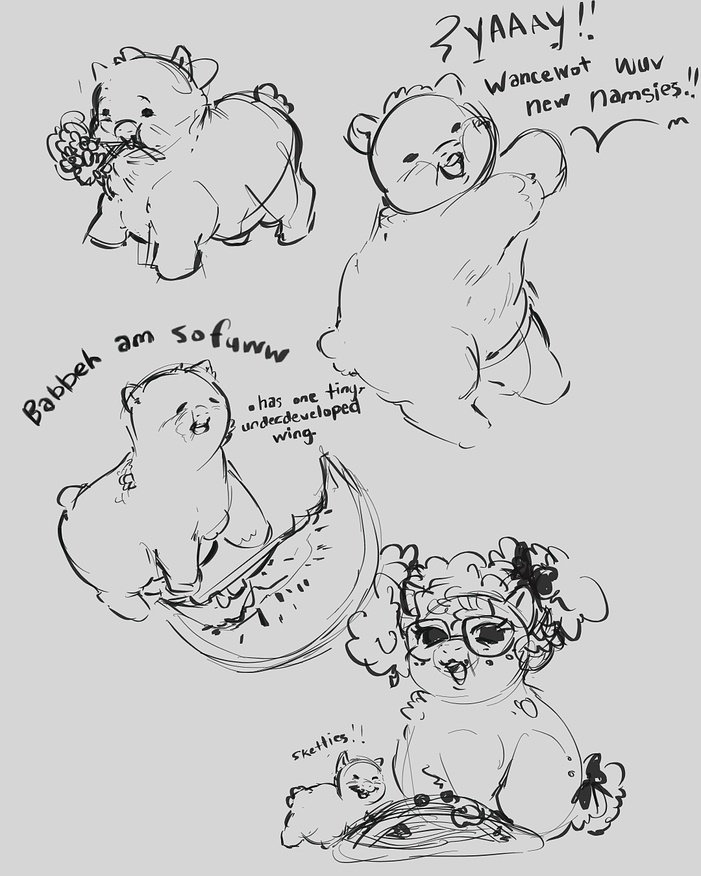 Fluffy sketches (WavyWizard)