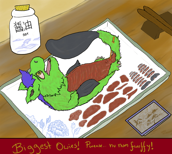 25222 - abuse artist_jein1234 challenge_no60 eaten_alive explicit ikizukuri restaurant sea_fluffy skinned sliced
