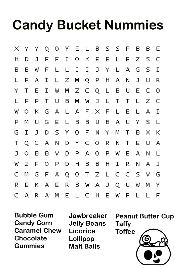 Candy Bucket Nummies Puzzle