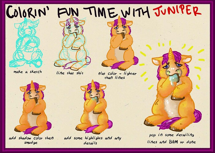 50601 - How_to_Draw_Fluffies artist_juniper crying drool guide hoof_sucking resource safe tears tutorial unicorn