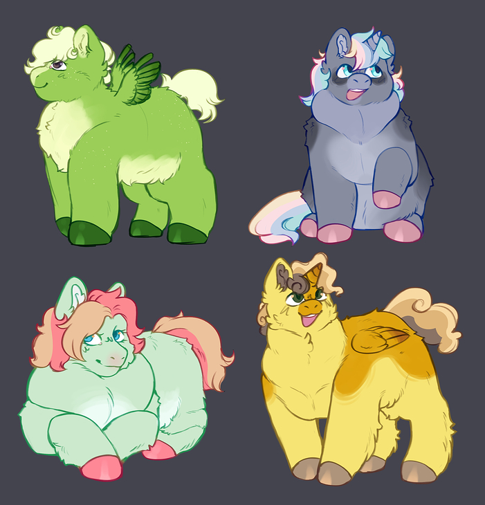 a bunch of fluffies