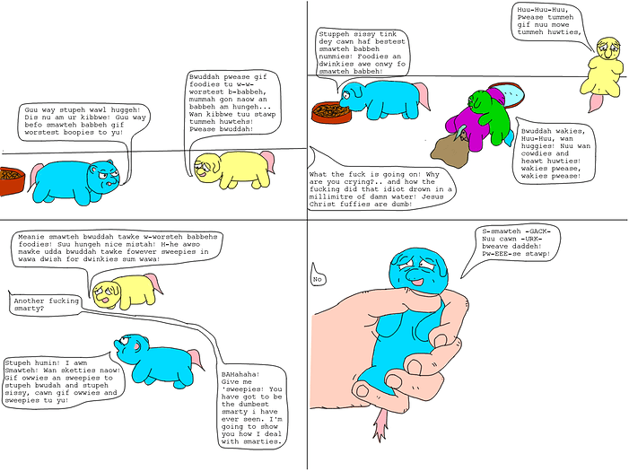25278 - author_the_pastry_knight comic_happy_fluffy_breeders_by_The_Pastry_Knight drowned hungry justice nuwongahappehfwuffehbweedeh questionable smarty_foal strangled suffering unfair
