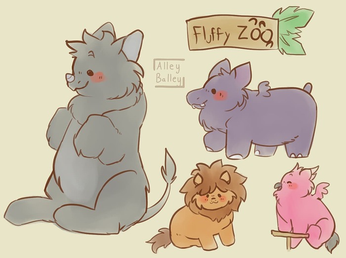 fluffy zoo doodle