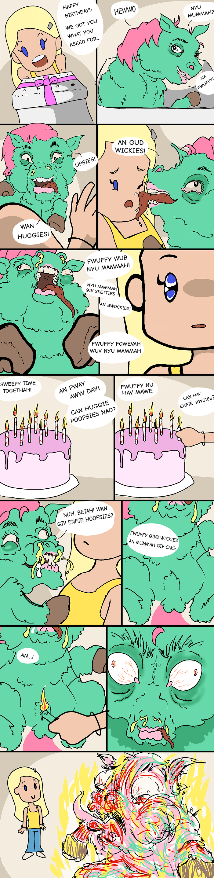 Fluffy birthday