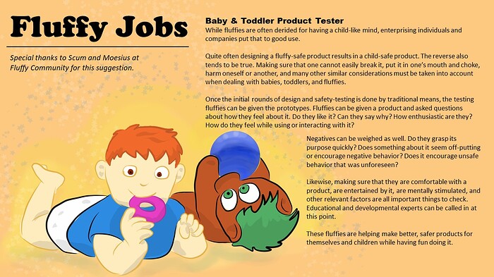 Fluffy Jobs - Baby Toddler Tester