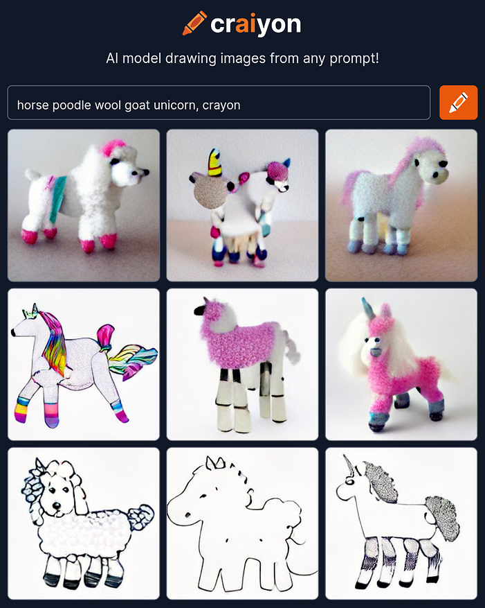 craiyon_214343_horse_poodle_wool_goat_unicorn__crayon_nbsp_