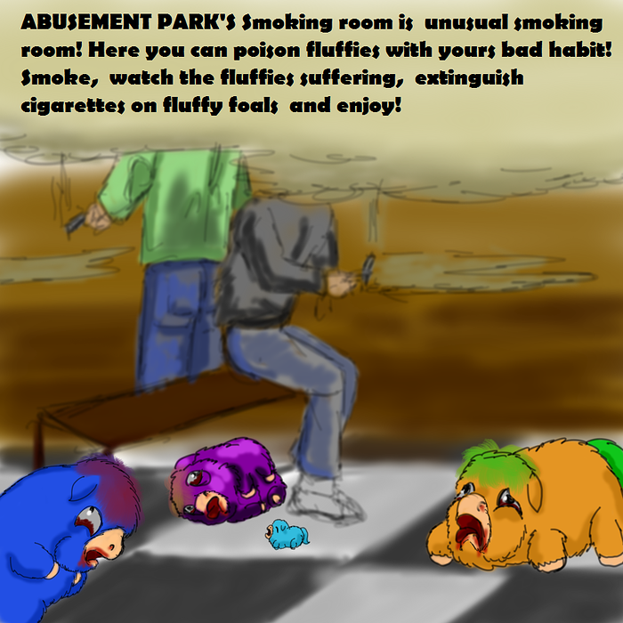 25273 - abuse abusement_park artist_artist-kun foal mare smoke
