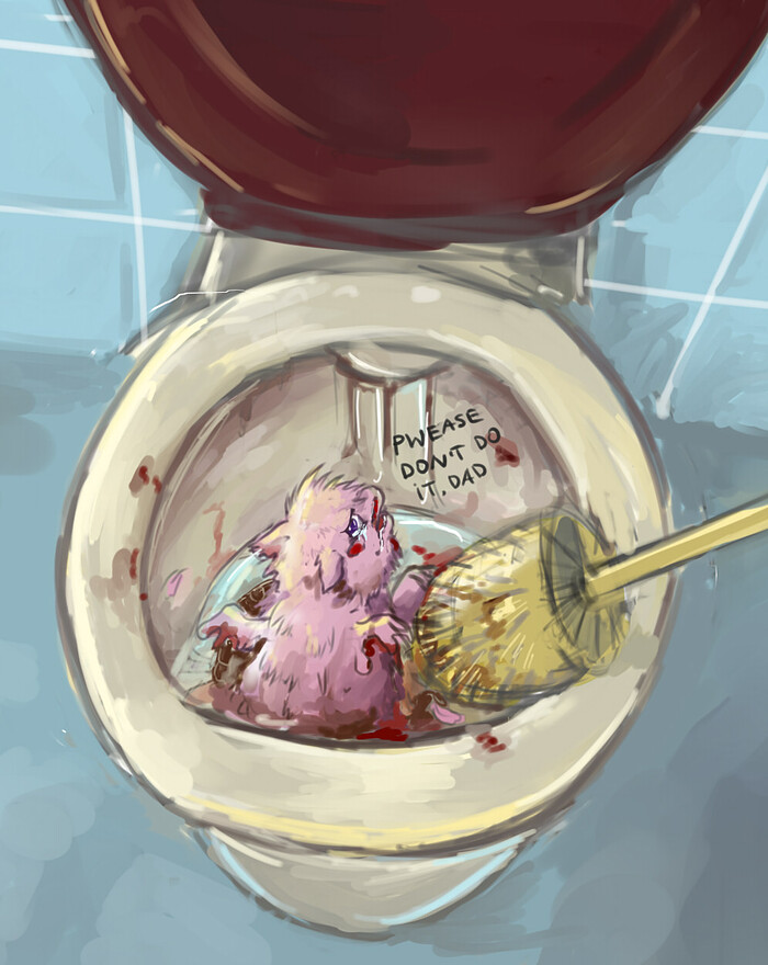 10620 - abuse artist quickhorn blood crying explicit featured_image original_art poo tears toilet