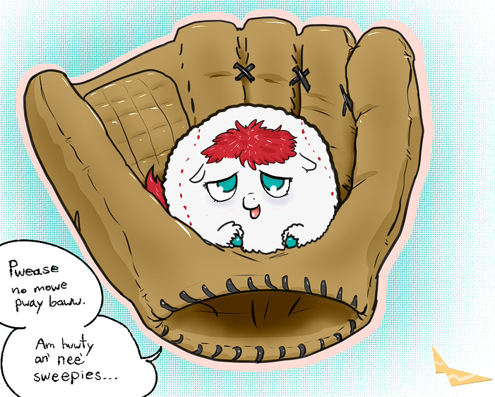 13496 - artist_shadysmarty baseball baseball_fluffy featured_image mitt safe so_goddamn_cute tired
