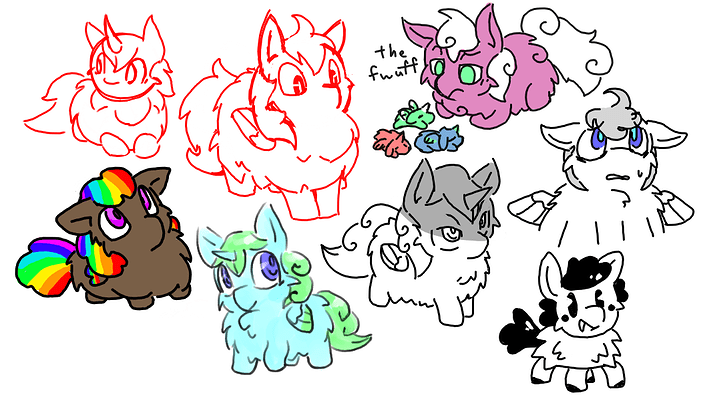 fluffy doodles