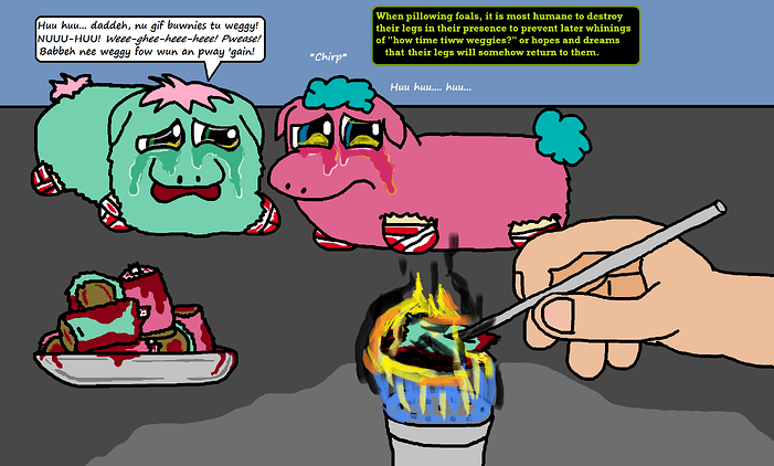 44028 - abuse amputation amputee artist_rq burn crying deweggification explicit fire foal foal-abuse how_to pillow_fluff pillowfluff weggies_gone