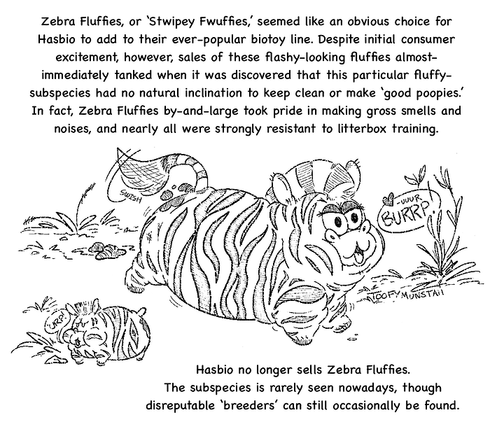 Failed Fluffies - Zebra Fluffs