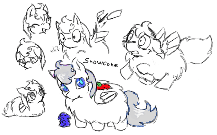 30333 - artist_squeakyfriend broken_wing expressions foals pegasus safe snowcone