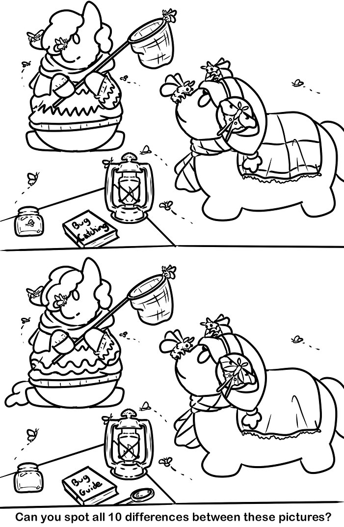 Spot the Difference Moths Edition