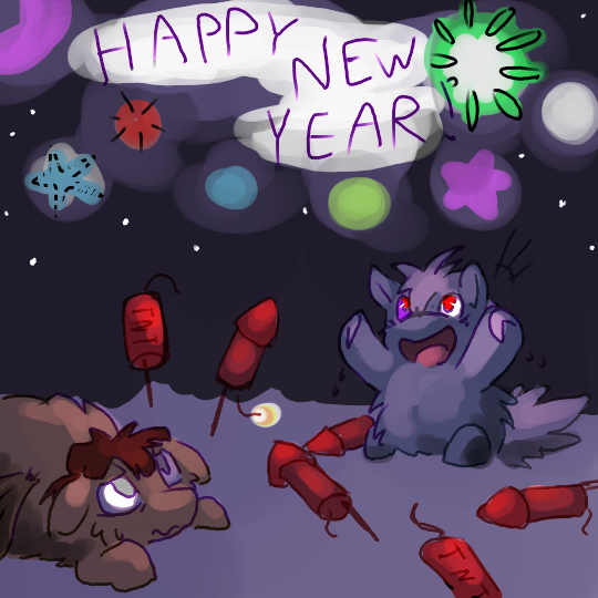 35234 - artist squeakyfriend doctor_crazystein doodle fireworks happy_new_year safe