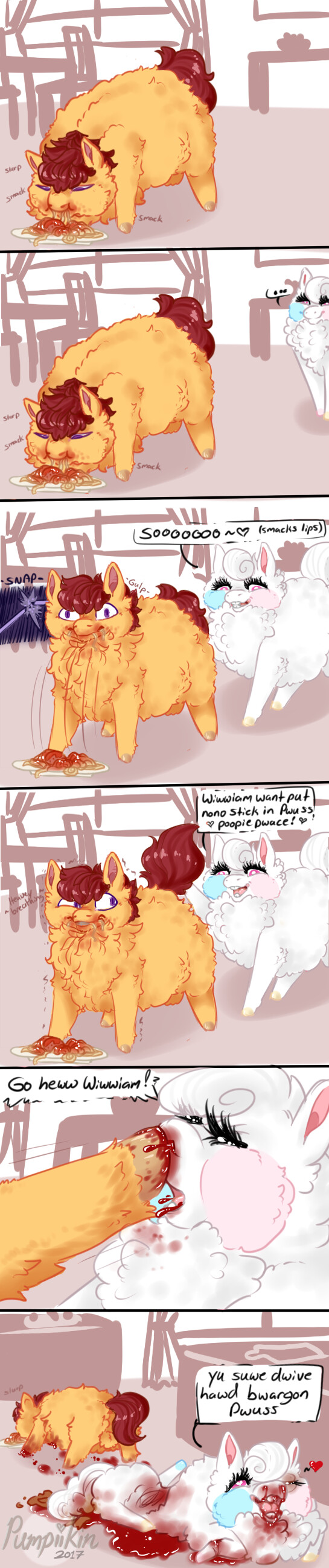 46537 - angry_fluffy artist_pumpiikin bleeding blood comic oc original_character poopie_place punch_to_the_nosie questionable sketti sour_puss spagetti white_fluffy william