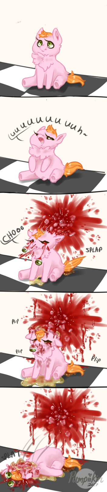 46336 - artist_pumpiikin explicit foal foal-death foal_dies head_explosion sneezed_out_eyes sneezing