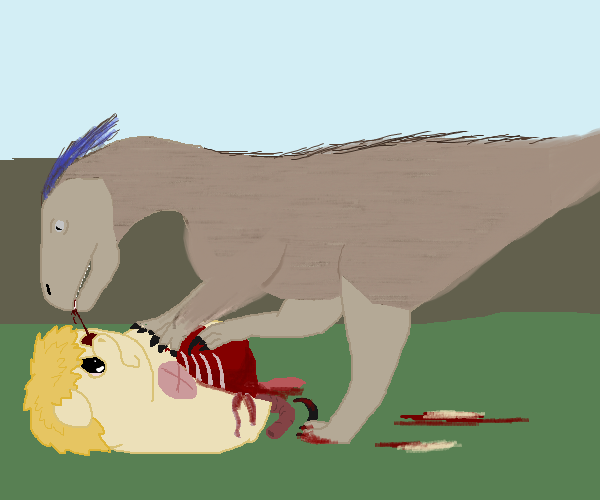 29139 - abuse amputee artist wolfram_sparks blood death dinosaur eaten eaten_alive explicit original_art