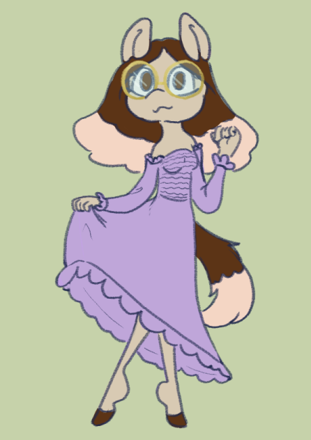 Fluffy sona with glasses