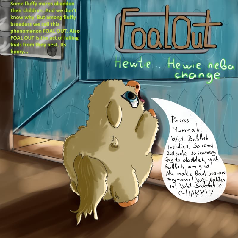 34884 - abandon artist_artist-kun fallout fluffy_facts foal foalout rejected rejected_foal safe