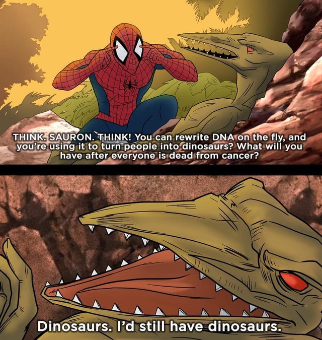spiderman dinosaurs