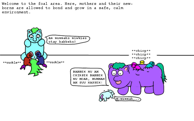 24752 - author_the_pastry_knight chirpy_babbeh comic_happy_fluffy_breeders_by_The_Pastry_Knight feeding foals happiness hugbox mummah safe
