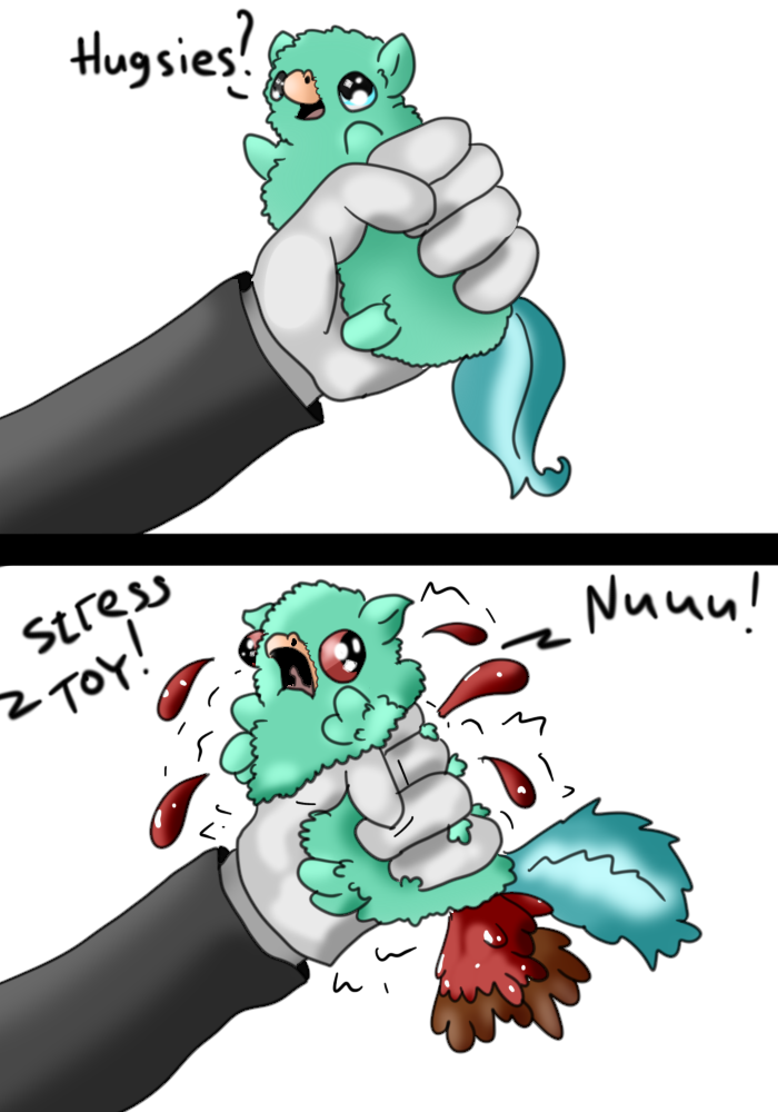 47150 - abuse artist_artist-kun blood foal hugsies smashed squash stressball