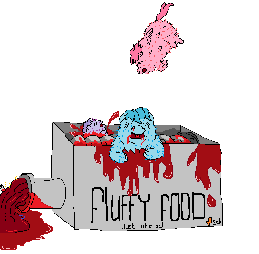 13262 - abuse artist_artist-kun blood death explicit fluffies_as_food foals foals_die gore meat_grinder newborns