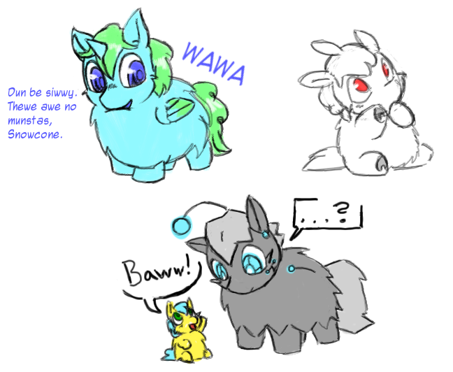 30358 - albino alicorn artist_squeakyfriend cute doodles help_i_can't_stop hooves robot safe wawa