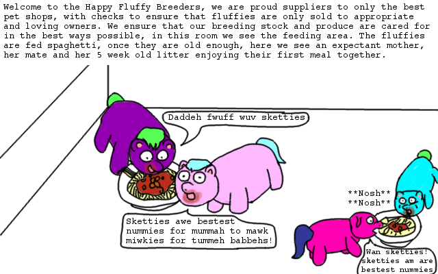 24711 - author_the_pastry_knight comic_happy_fluffy_breeders_by_The_Pastry_Knight feeding_time foals happiness happy_family hugbox parents safe sketty